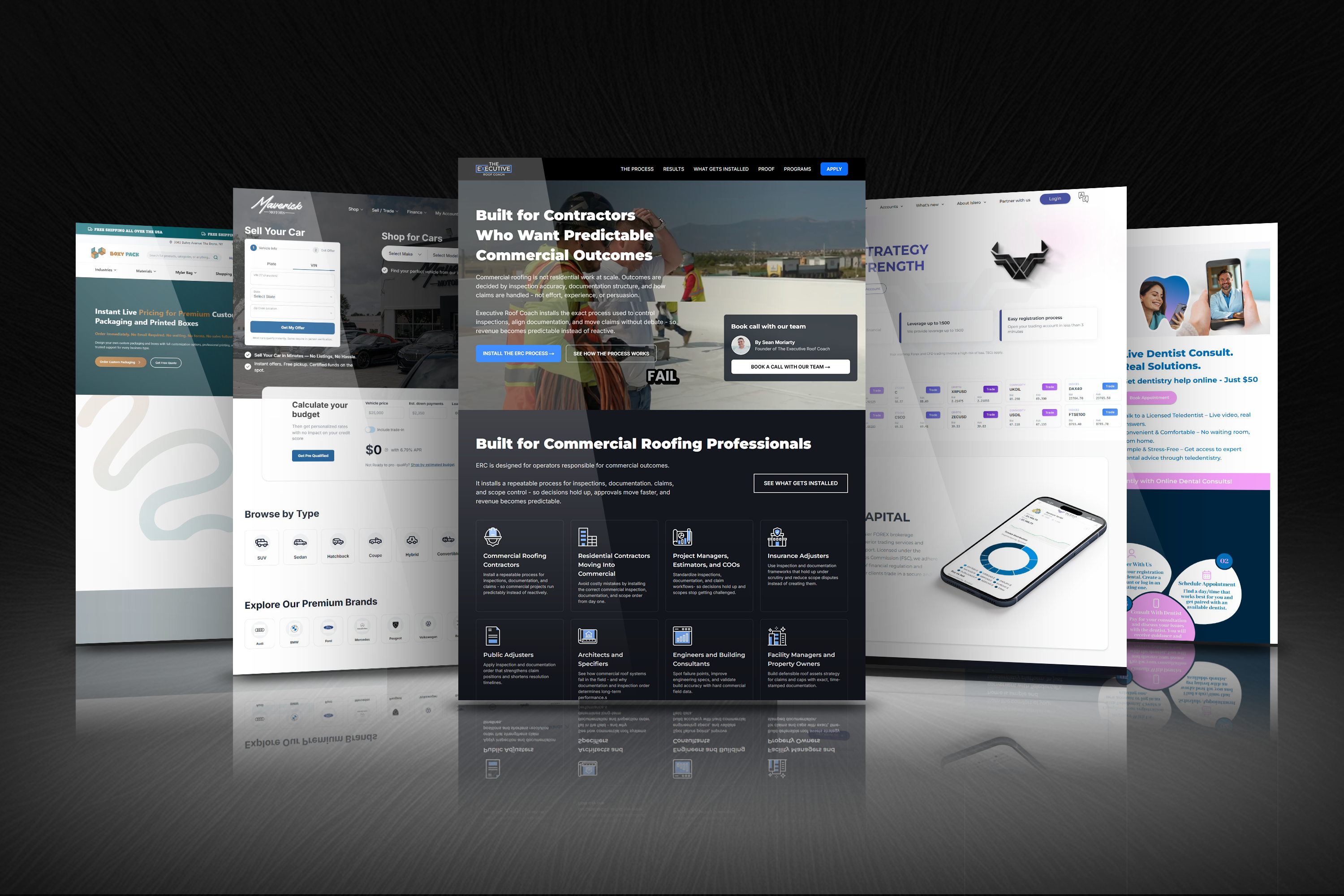 Web design portfolio showcase